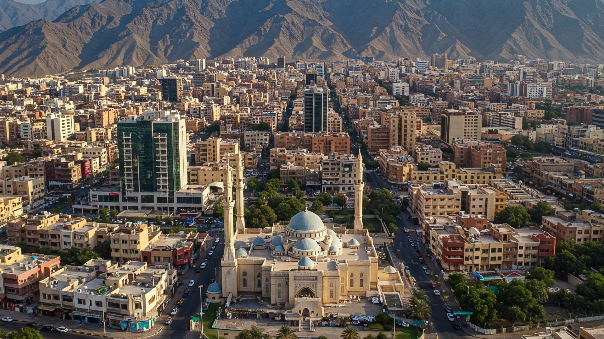 Abha city skyline in Aseer province Saudi Arabia showing mountain landscape where expatriates jobs in abha opportunities exist for foreign workers